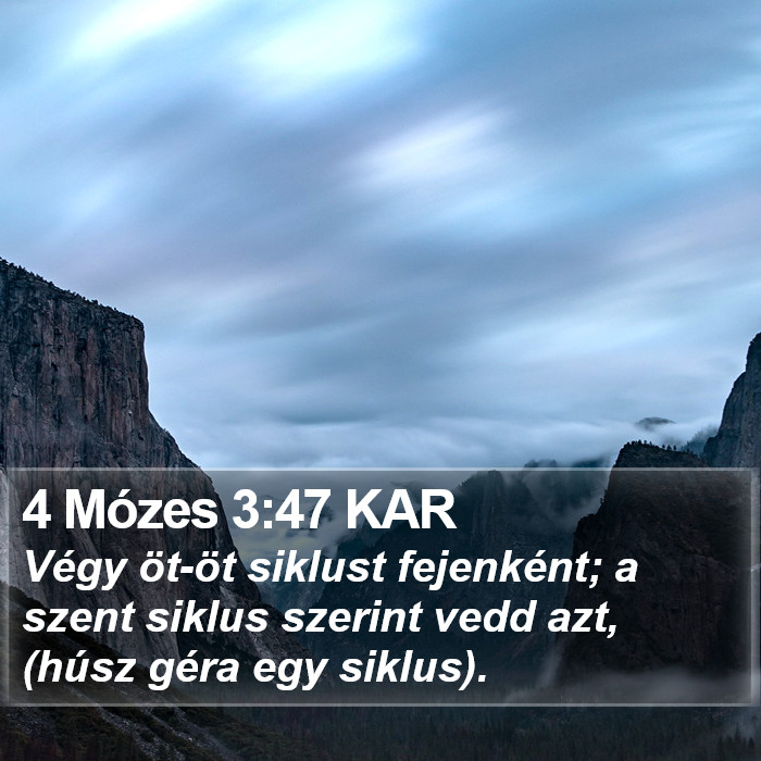 4 Mózes 3:47 KAR Bible Study