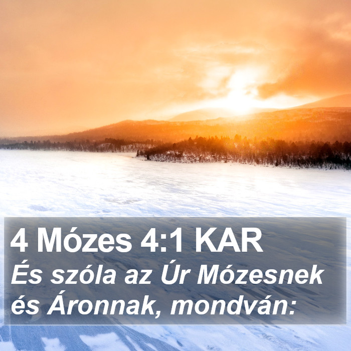 4 Mózes 4:1 KAR Bible Study