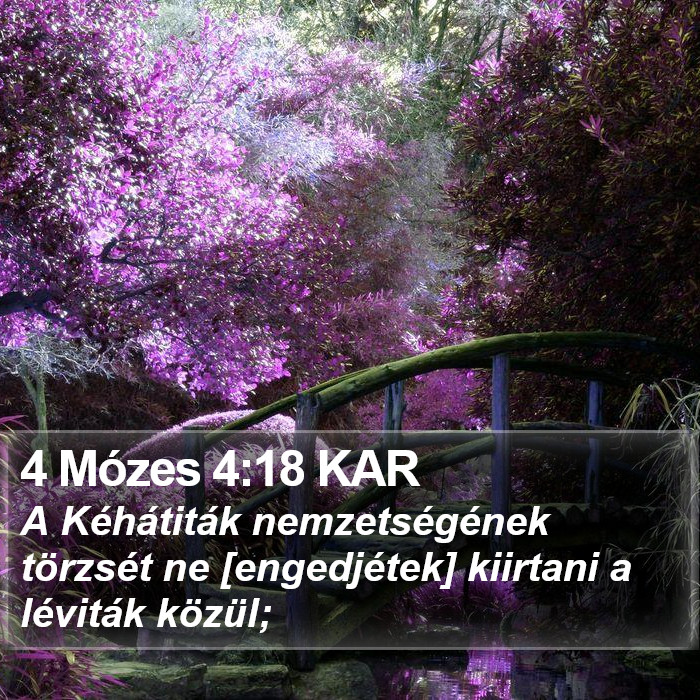 4 Mózes 4:18 KAR Bible Study