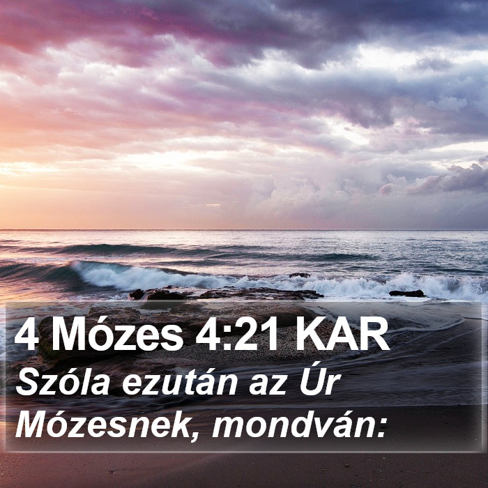 4 Mózes 4:21 KAR Bible Study