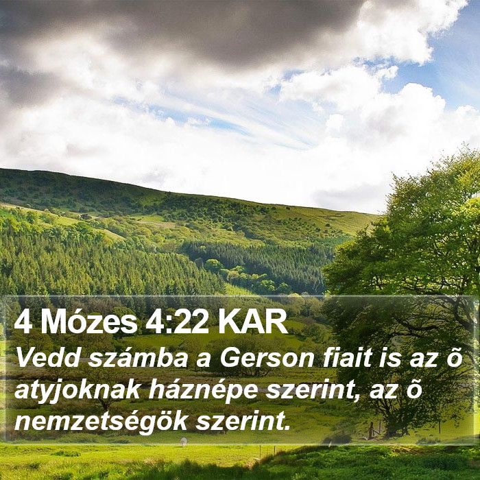 4 Mózes 4:22 KAR Bible Study