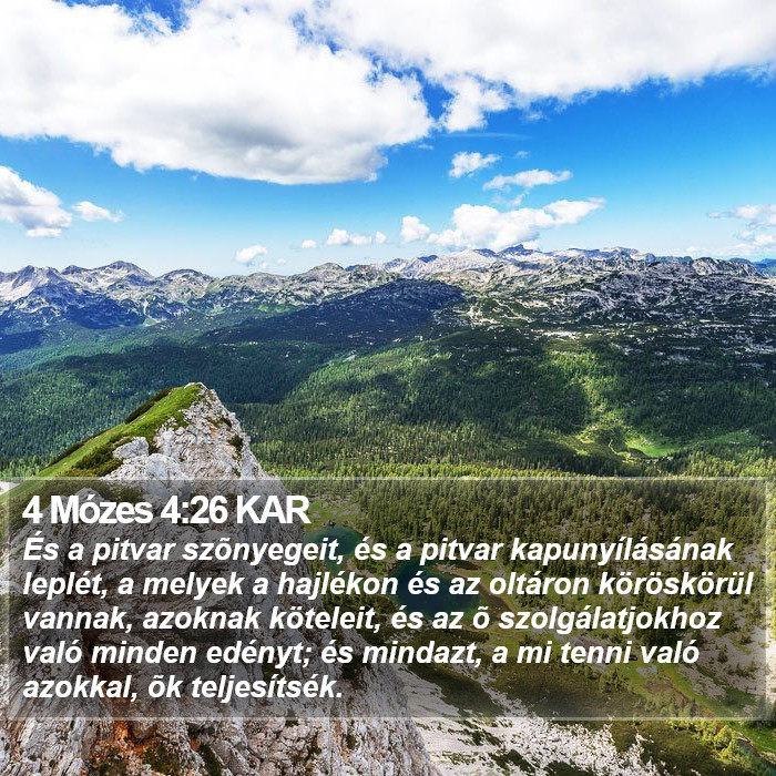 4 Mózes 4:26 KAR Bible Study