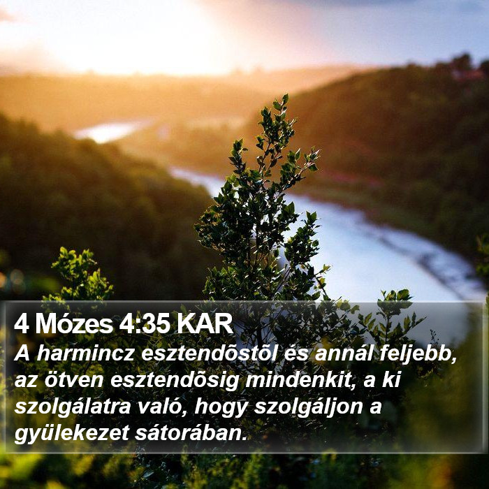 4 Mózes 4:35 KAR Bible Study