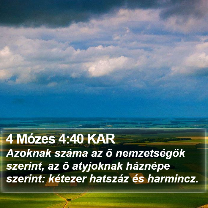 4 Mózes 4:40 KAR Bible Study