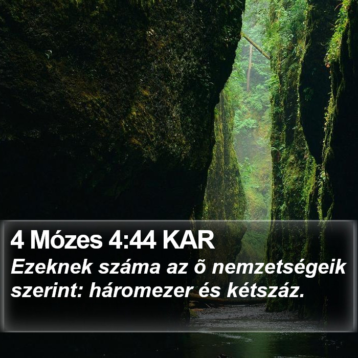 4 Mózes 4:44 KAR Bible Study