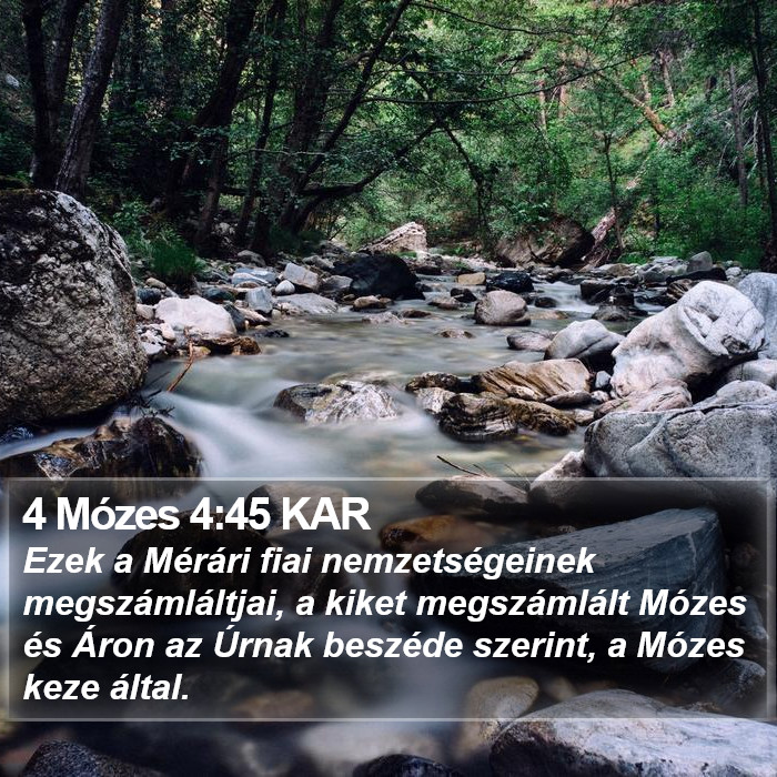 4 Mózes 4:45 KAR Bible Study