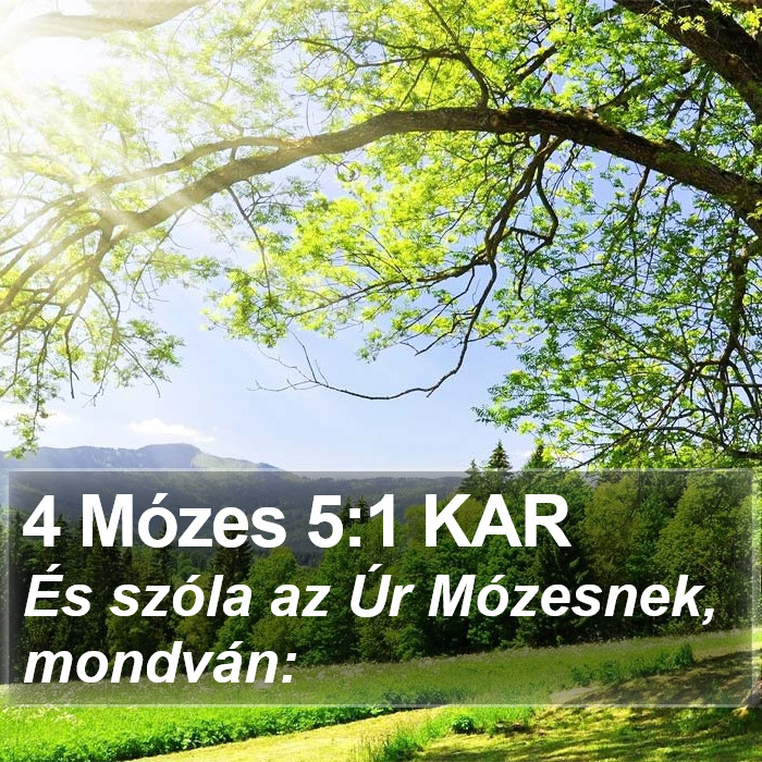 4 Mózes 5:1 KAR Bible Study