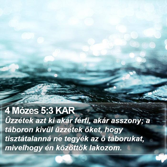 4 Mózes 5:3 KAR Bible Study