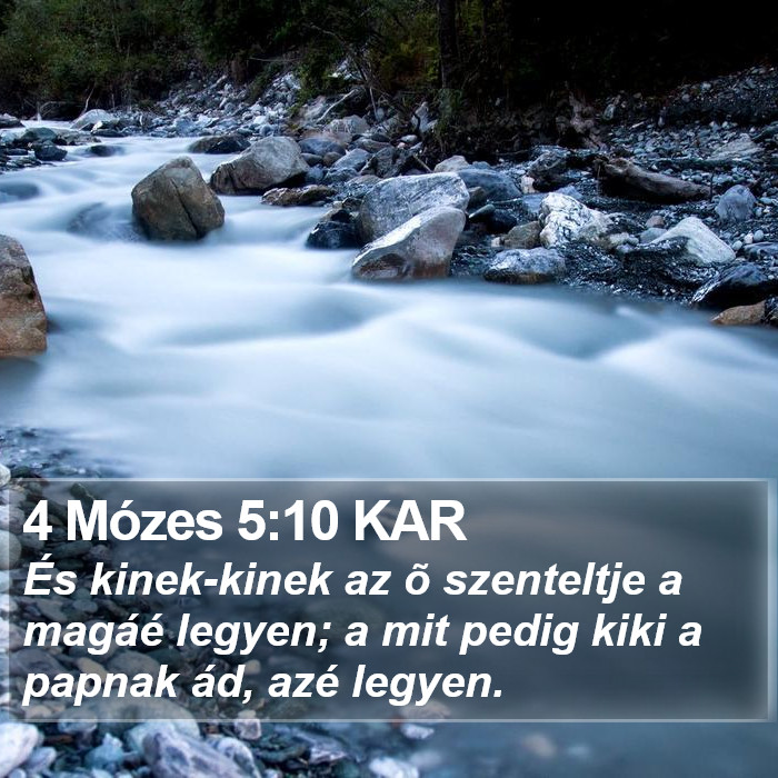 4 Mózes 5:10 KAR Bible Study