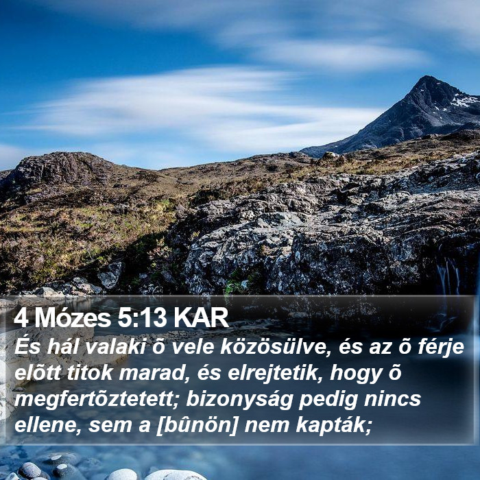 4 Mózes 5:13 KAR Bible Study