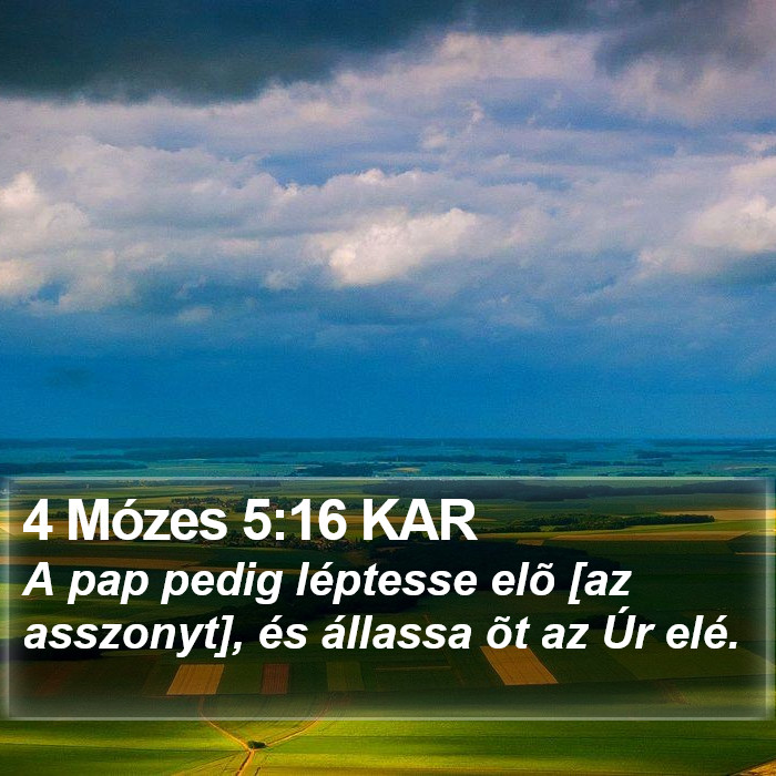 4 Mózes 5:16 KAR Bible Study