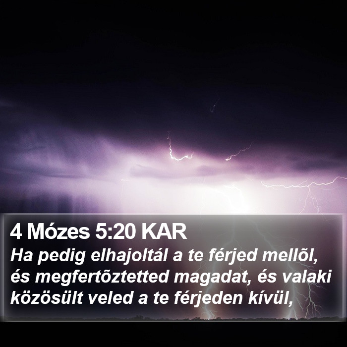 4 Mózes 5:20 KAR Bible Study