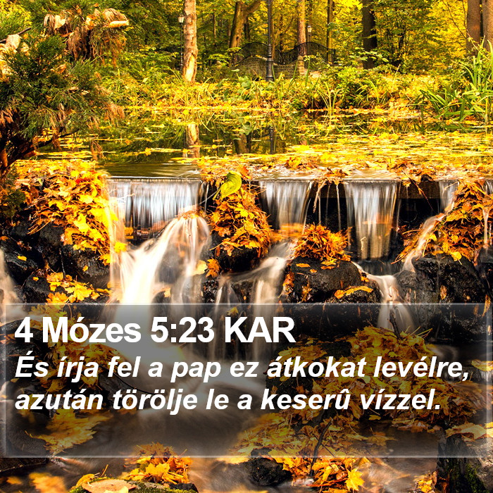 4 Mózes 5:23 KAR Bible Study