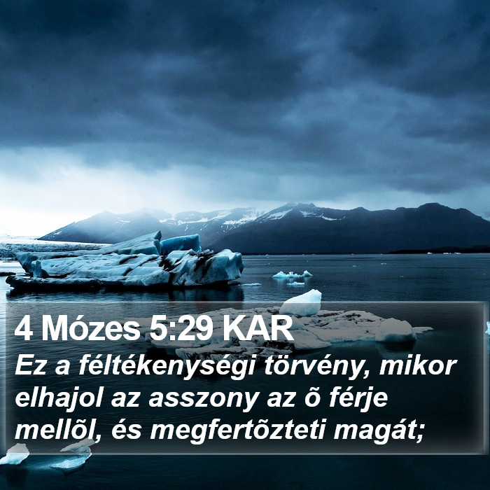 4 Mózes 5:29 KAR Bible Study