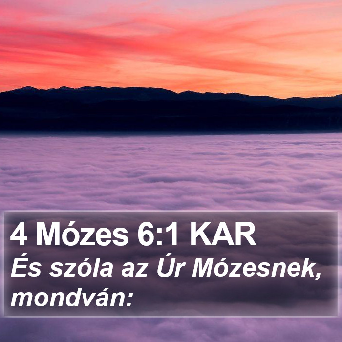 4 Mózes 6:1 KAR Bible Study