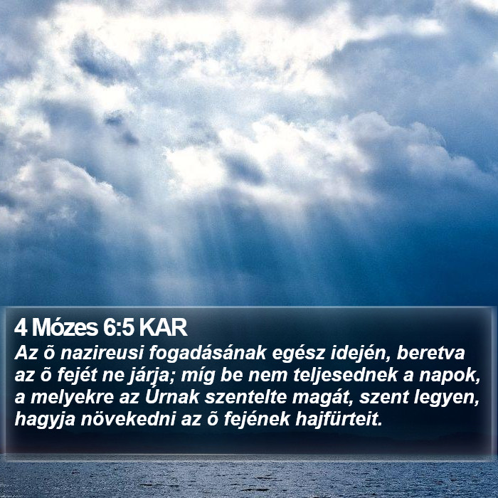 4 Mózes 6:5 KAR Bible Study