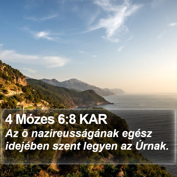 4 Mózes 6:8 KAR Bible Study