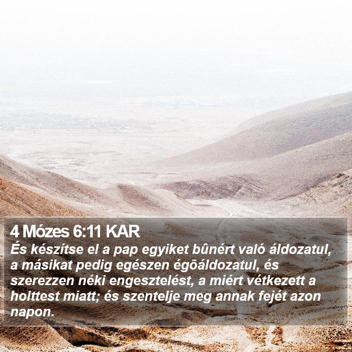 4 Mózes 6:11 KAR Bible Study