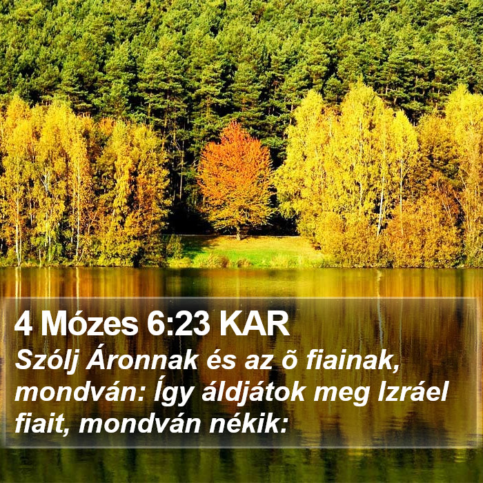 4 Mózes 6:23 KAR Bible Study