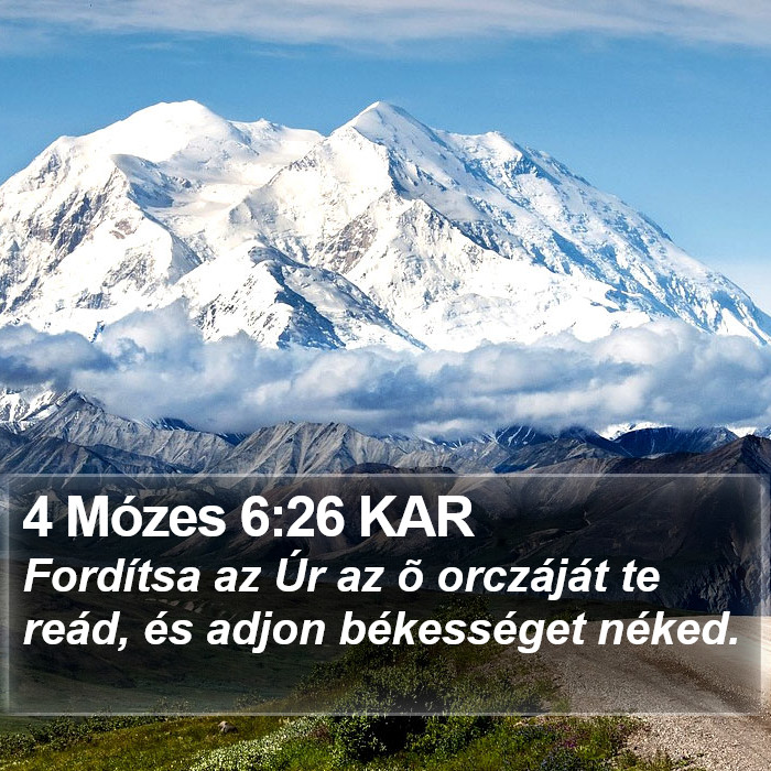 4 Mózes 6:26 KAR Bible Study