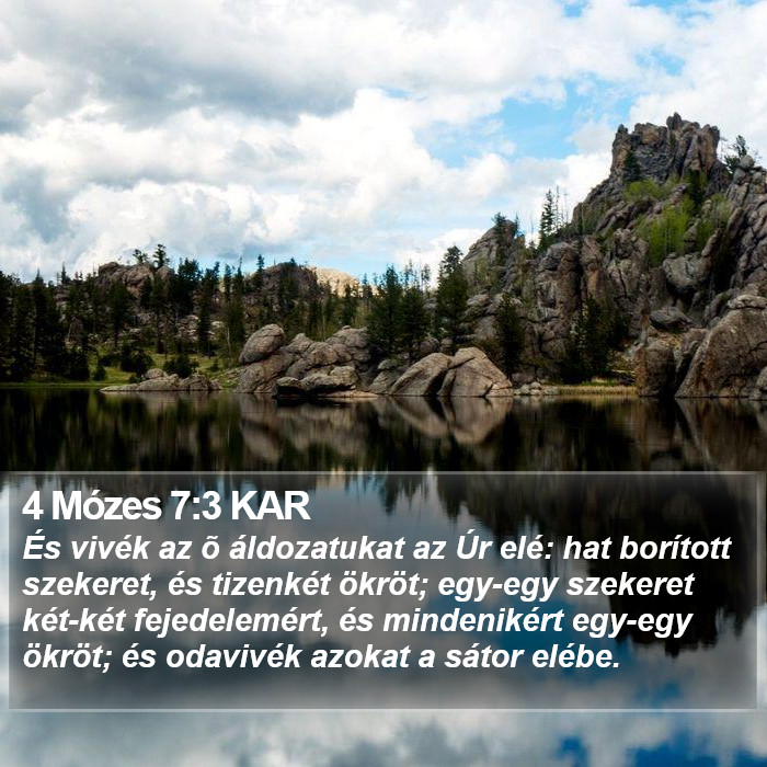 4 Mózes 7:3 KAR Bible Study