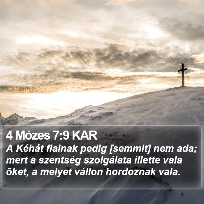 4 Mózes 7:9 KAR Bible Study