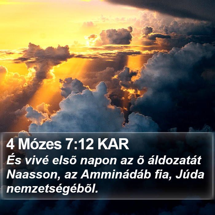 4 Mózes 7:12 KAR Bible Study