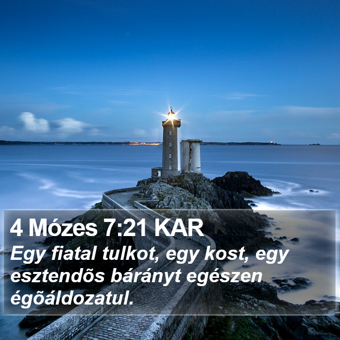 4 Mózes 7:21 KAR Bible Study