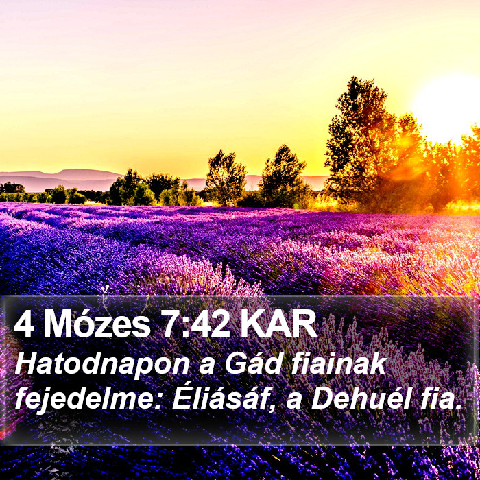 4 Mózes 7:42 KAR Bible Study