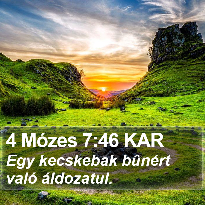 4 Mózes 7:46 KAR Bible Study