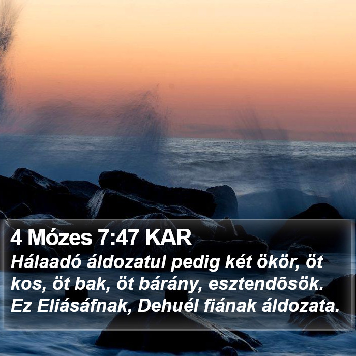 4 Mózes 7:47 KAR Bible Study