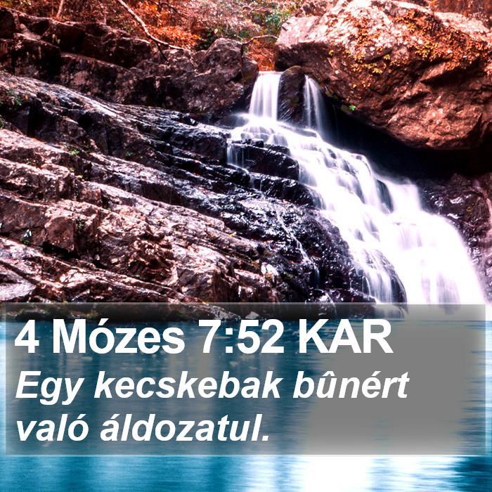 4 Mózes 7:52 KAR Bible Study