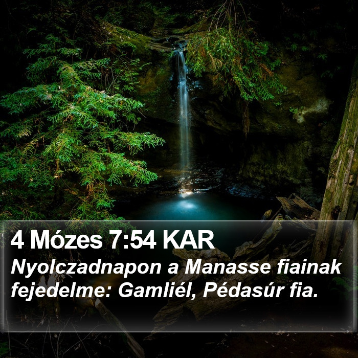 4 Mózes 7:54 KAR Bible Study