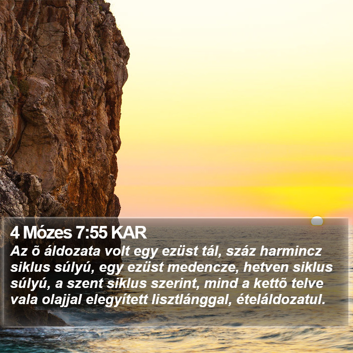 4 Mózes 7:55 KAR Bible Study