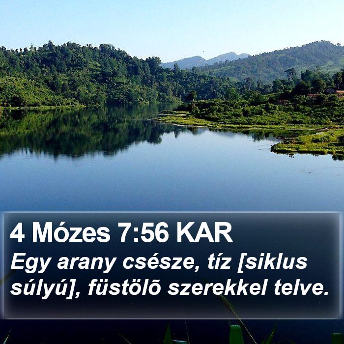 4 Mózes 7:56 KAR Bible Study