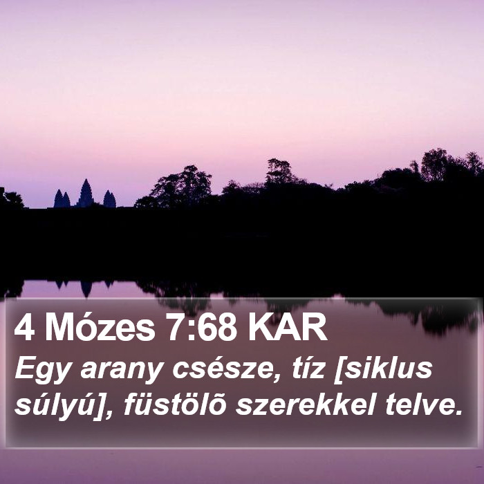 4 Mózes 7:68 KAR Bible Study