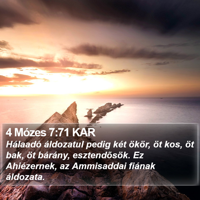 4 Mózes 7:71 KAR Bible Study