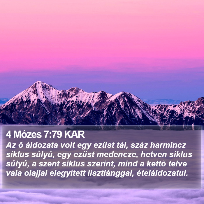 4 Mózes 7:79 KAR Bible Study