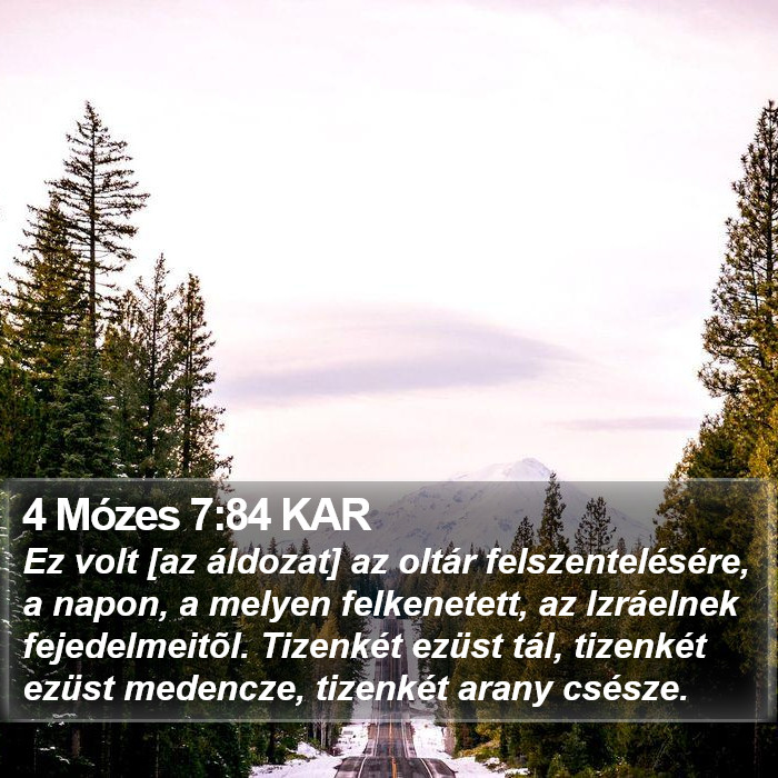 4 Mózes 7:84 KAR Bible Study