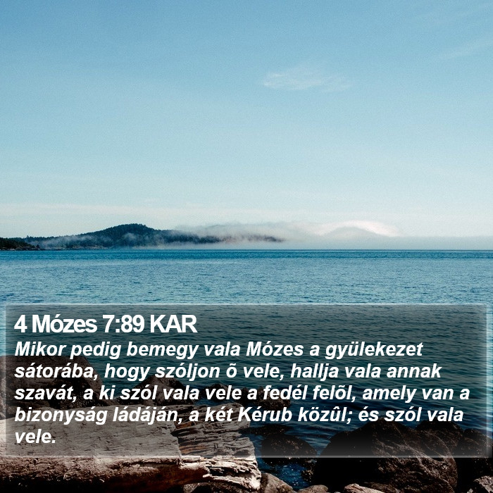 4 Mózes 7:89 KAR Bible Study