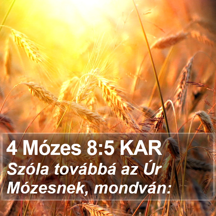 4 Mózes 8:5 KAR Bible Study