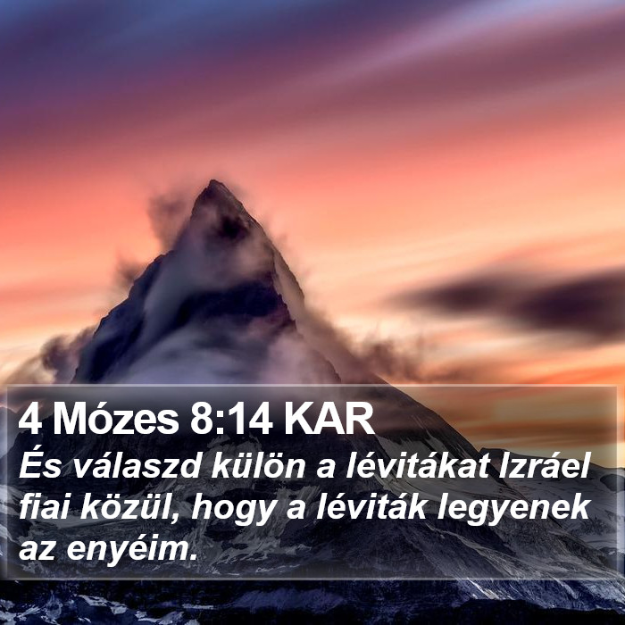 4 Mózes 8:14 KAR Bible Study