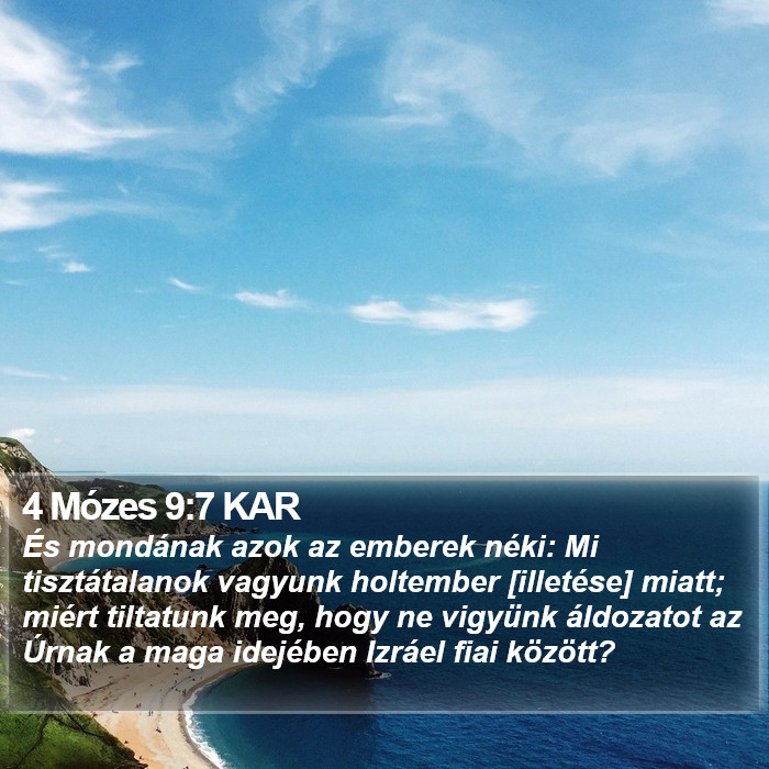 4 Mózes 9:7 KAR Bible Study