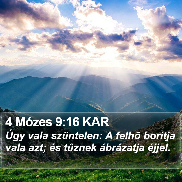 4 Mózes 9:16 KAR Bible Study