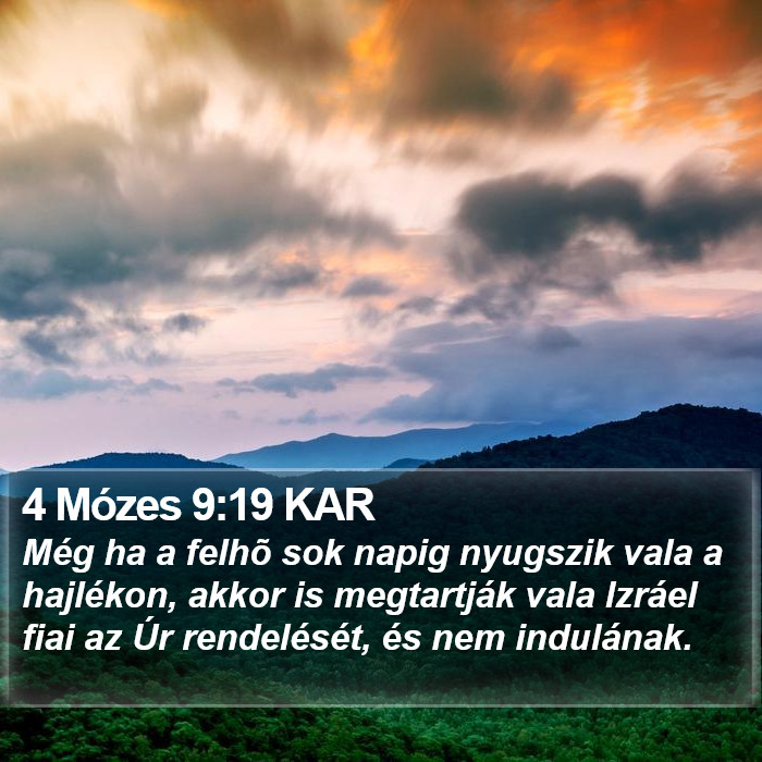 4 Mózes 9:19 KAR Bible Study