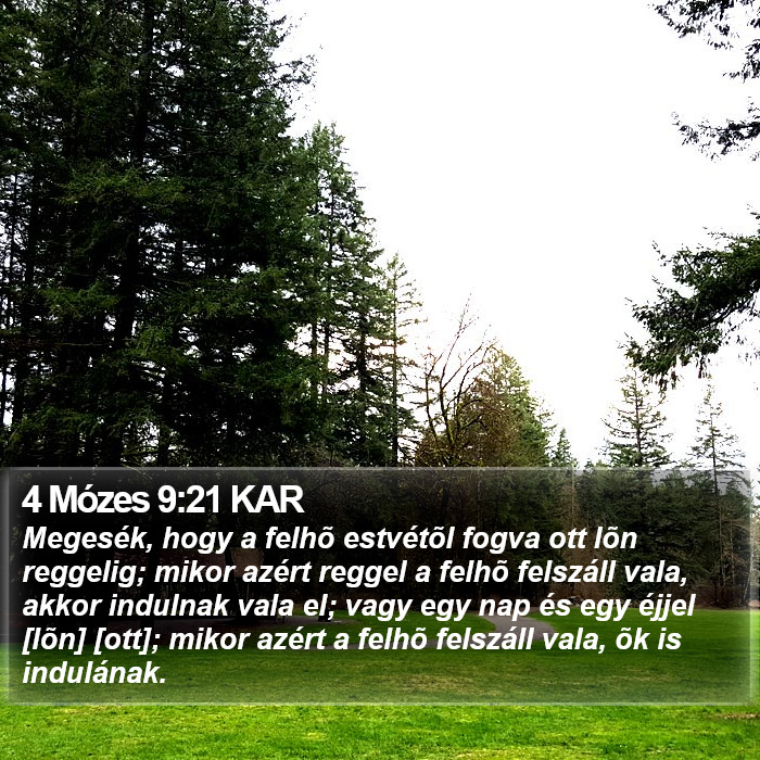 4 Mózes 9:21 KAR Bible Study