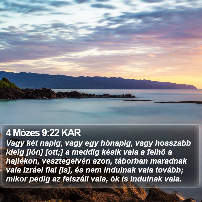 4 Mózes 9:22 KAR Bible Study