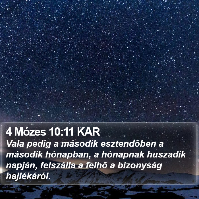 4 Mózes 10:11 KAR Bible Study
