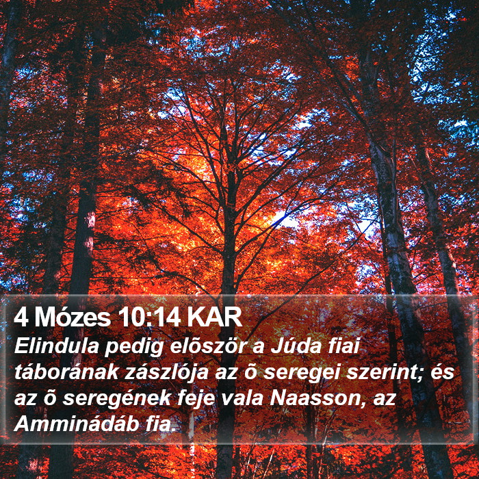 4 Mózes 10:14 KAR Bible Study