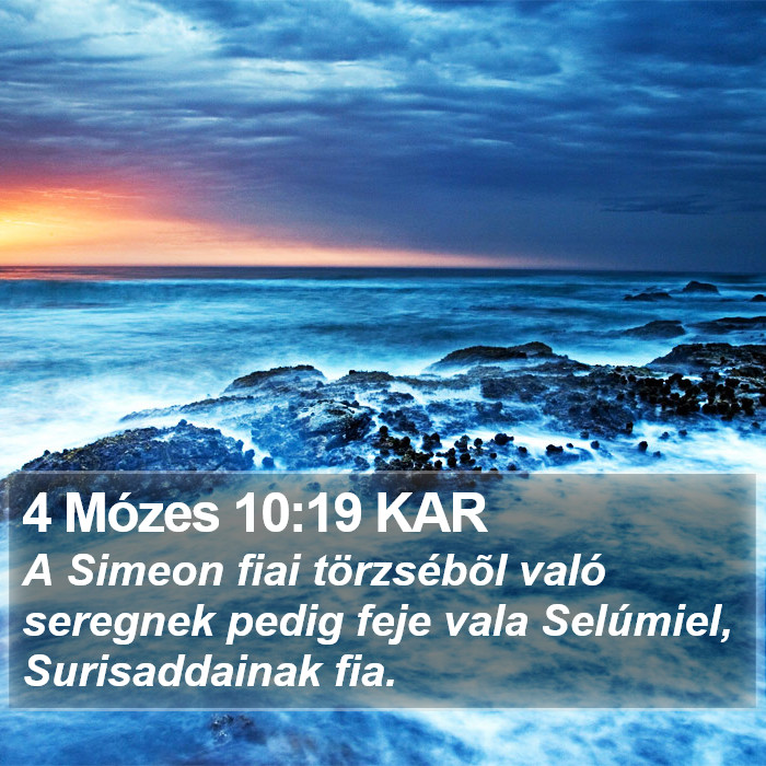 4 Mózes 10:19 KAR Bible Study